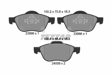 Комплект тормозных колодок, дисковый тормоз TEXTAR купить