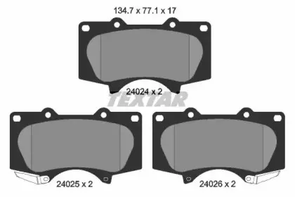 Комплект тормозных колодок, дисковый тормоз TEXTAR купить