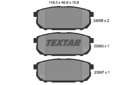 Комплект тормозных колодок, дисковый тормоз TEXTAR купить