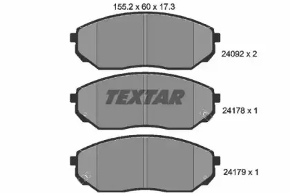 Комплект тормозных колодок, дисковый тормоз TEXTAR купить