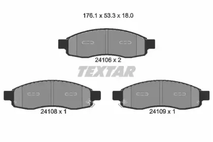 2410601 TEXTAR Гальмівні колодки до дисків TEXTAR купить