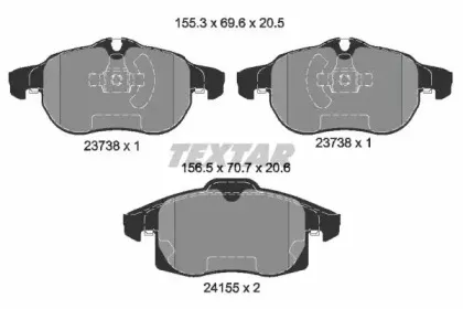 Комплект тормозных колодок, дисковый тормоз TEXTAR купить