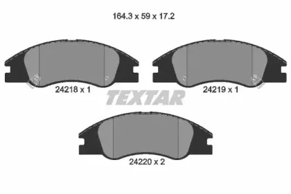 2421801 TEXTAR Гальмівні колодки до дисків TEXTAR купить