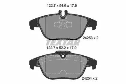 Комплект тормозных колодок, дисковый тормоз TEXTAR купить