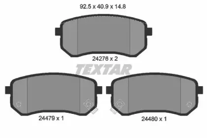 Комплект тормозных колодок, дисковый тормоз TEXTAR купить