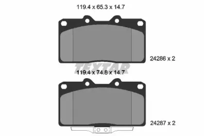 Комплект тормозных колодок, дисковый тормоз TEXTAR купить