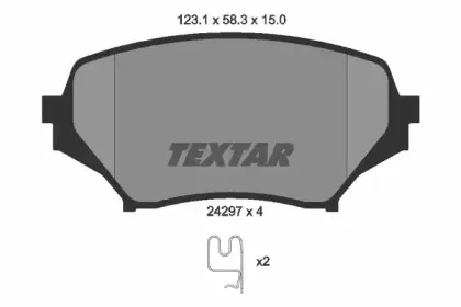 Комплект тормозных колодок, дисковый тормоз TEXTAR купить