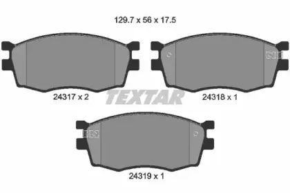 2431701 TEXTAR Гальмівні колодки до дисків TEXTAR купить