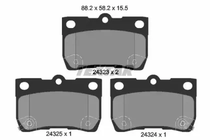 Комплект тормозных колодок, дисковый тормоз TEXTAR купить