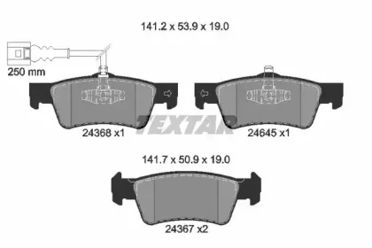 Комплект тормозных колодок, дисковый тормоз TEXTAR купить