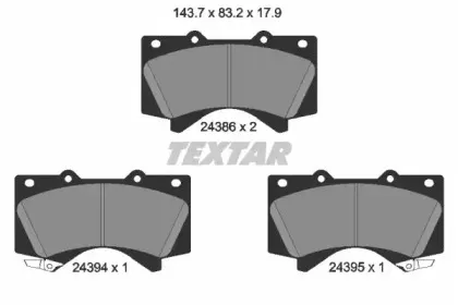 2438601 TEXTAR Гальмівні колодки до дисків TEXTAR купить