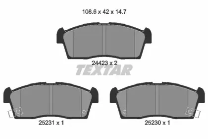 Комплект тормозных колодок, дисковый тормоз TEXTAR купить