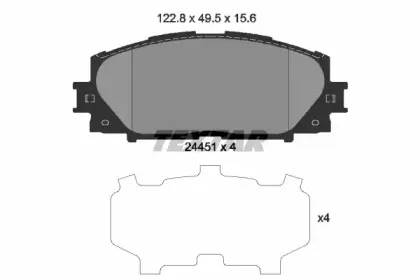 Комплект тормозных колодок, дисковый тормоз TEXTAR купить