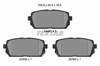 Комплект тормозных колодок, дисковый тормоз TEXTAR купить
