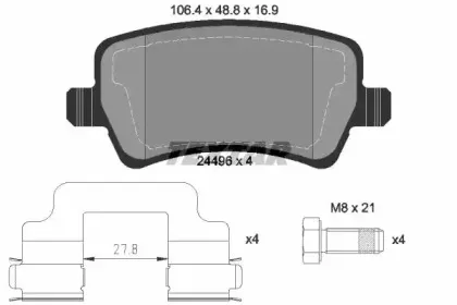 Комплект тормозных колодок, дисковый тормоз TEXTAR купить