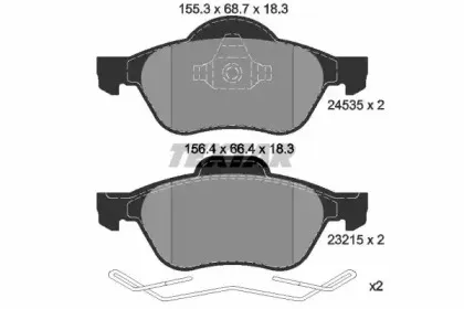 Комплект тормозных колодок, дисковый тормоз TEXTAR купить