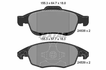2453801 TEXTAR Гальмівні колодки до дисків TEXTAR купить