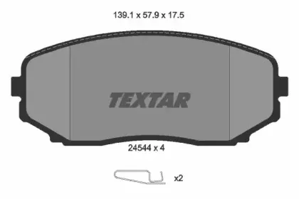 Комплект тормозных колодок, дисковый тормоз TEXTAR купить