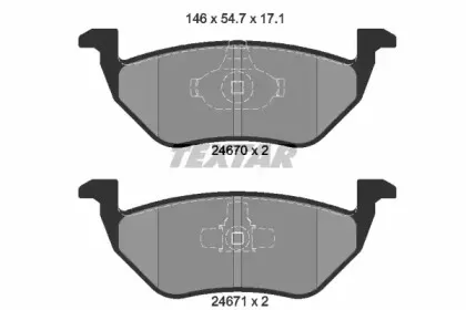 Комплект тормозных колодок, дисковый тормоз TEXTAR купить