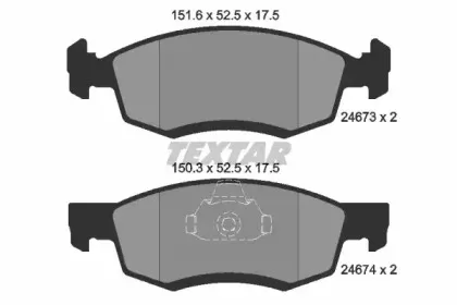 Комплект тормозных колодок, дисковый тормоз TEXTAR купить