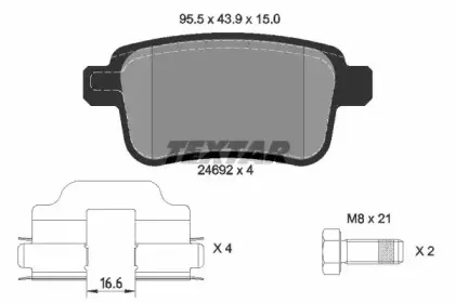 Комплект тормозных колодок, дисковый тормоз TEXTAR купить