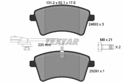 Комплект тормозных колодок, дисковый тормоз TEXTAR купить