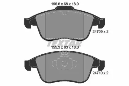 Комплект тормозных колодок, дисковый тормоз TEXTAR купить