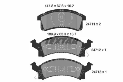 Комплект тормозных колодок, дисковый тормоз TEXTAR купить