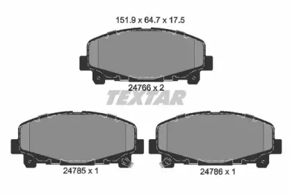 Комплект тормозных колодок, дисковый тормоз TEXTAR купить