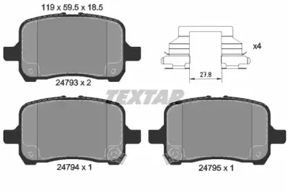 Комплект тормозных колодок, дисковый тормоз TEXTAR купить