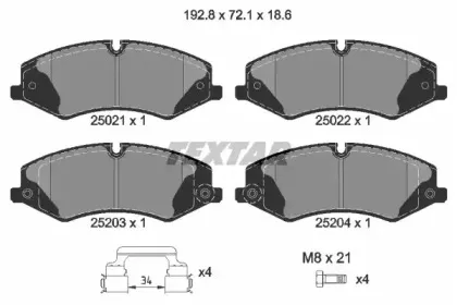 2502201 TEXTAR Гальмівні колодки до дисків TEXTAR купить