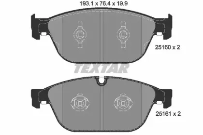 Комплект тормозных колодок, дисковый тормоз TEXTAR купить