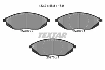 Комплект тормозных колодок, дисковый тормоз TEXTAR купить