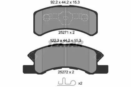Комплект тормозных колодок, дисковый тормоз TEXTAR купить