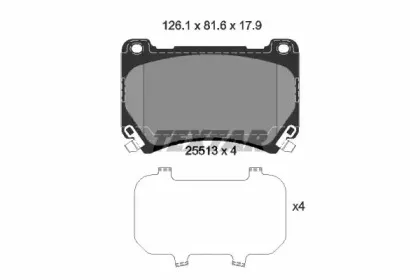 Комплект тормозных колодок, дисковый тормоз TEXTAR купить