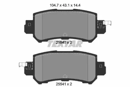 2554001 TEXTAR Гальмівні колодки до дисків TEXTAR купить