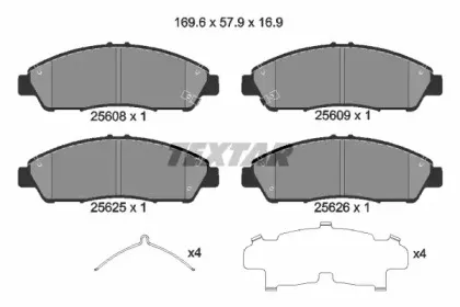 2560801 TEXTAR Гальмівні колодки до дисків TEXTAR купить