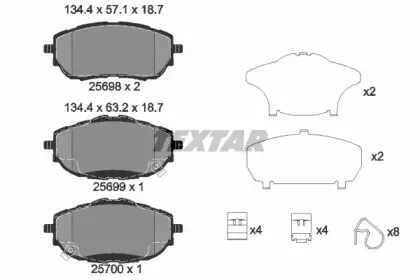 2569801 TEXTAR Гальмівні колодки до дисків TEXTAR купить