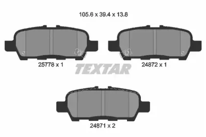 2577801 TEXTAR Гальмівні колодки до дисків TEXTAR купить