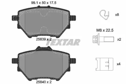 Комплект тормозных колодок, дисковый тормоз TEXTAR купить