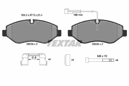 Комплект тормозных колодок, дисковый тормоз TEXTAR купить