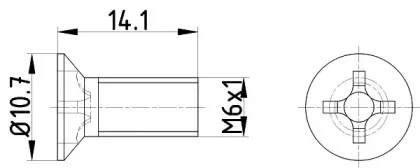 Болт, диск тормозного механизма TEXTAR купить
