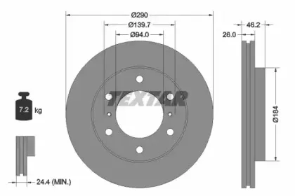 Тормозной диск TEXTAR купить