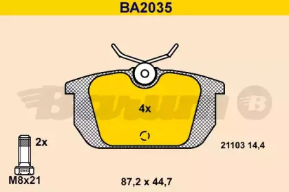 Комплект тормозных колодок, дисковый тормоз BARUM купить