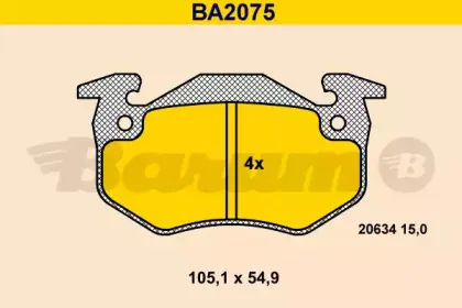 Комплект тормозных колодок, дисковый тормоз BARUM купить