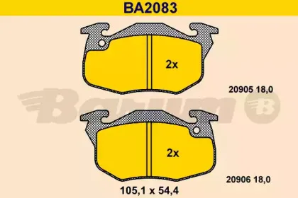 Комплект тормозных колодок, дисковый тормоз BARUM купить