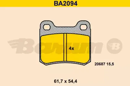 Комплект тормозных колодок, дисковый тормоз BARUM купить
