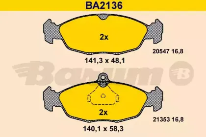Комплект тормозных колодок, дисковый тормоз BARUM купить