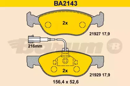 Комплект тормозных колодок, дисковый тормоз BARUM купить