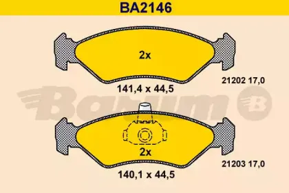 Комплект тормозных колодок, дисковый тормоз BARUM купить